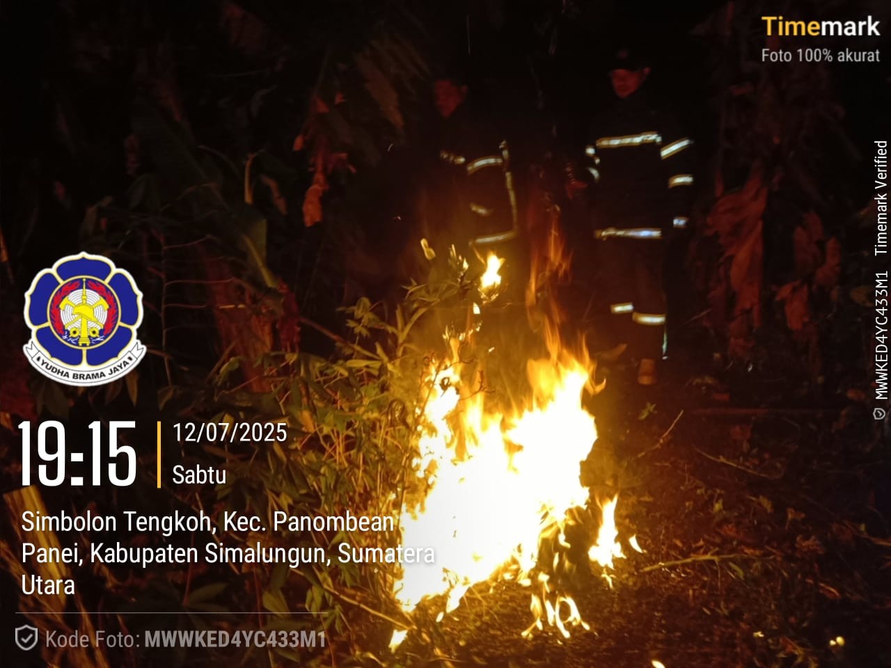 evakuasi sarang tawon di Huta Simpang IV Simbolon Tengkoh