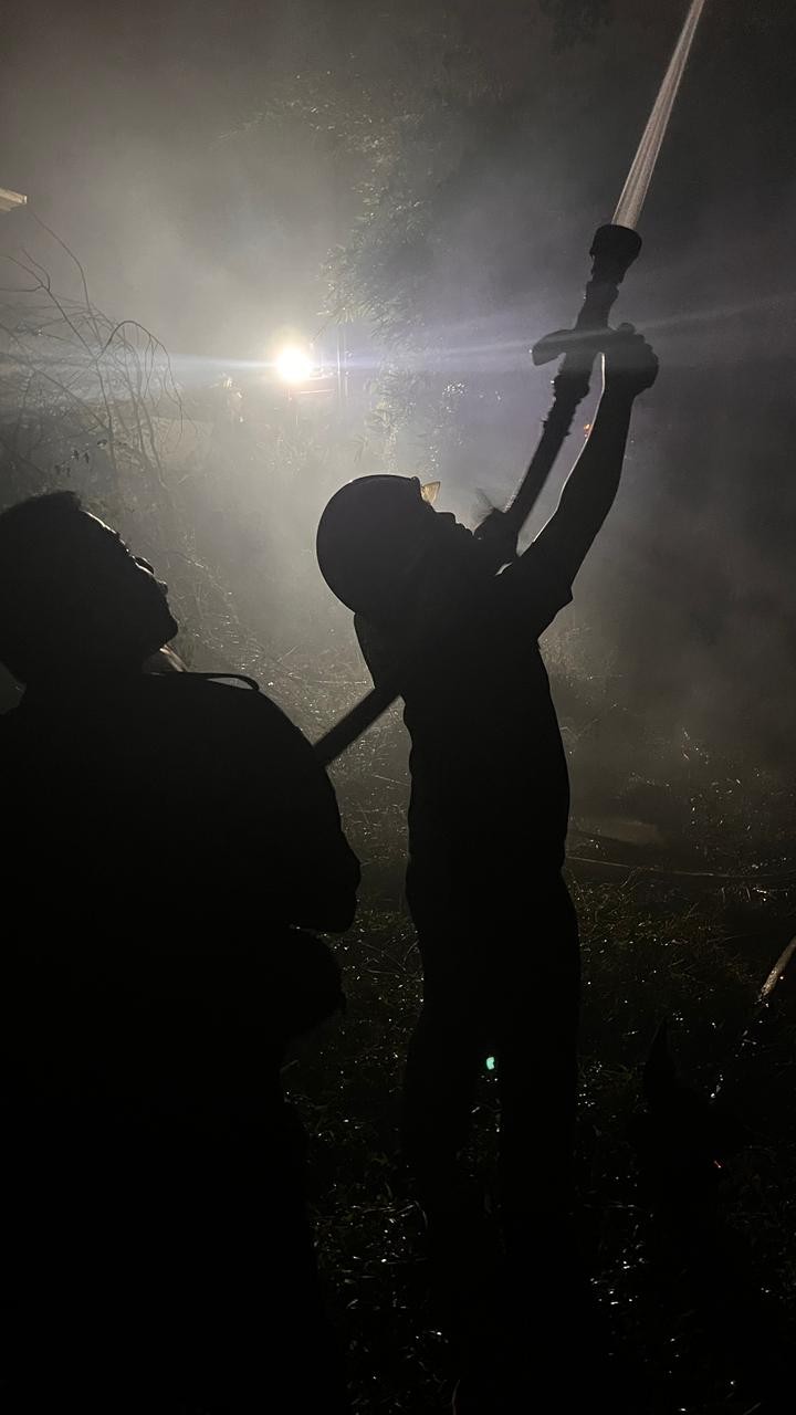 Pemadaman Kebakaran sebuah Pohon Sawit di  Lorong 9