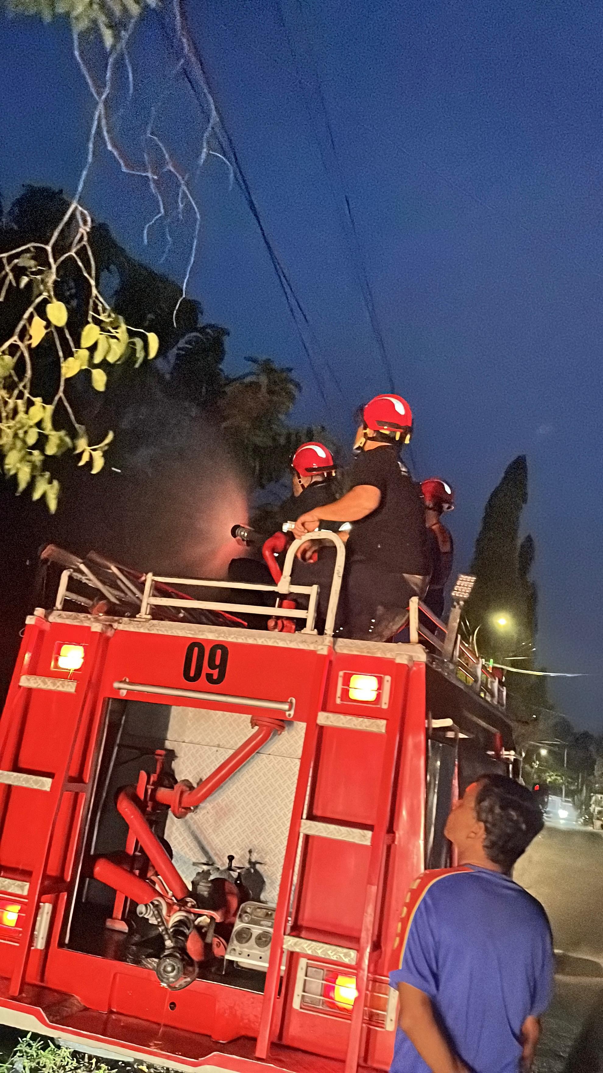 pemadaman kebakaran pohon di  Jl. Gunung Sibayak